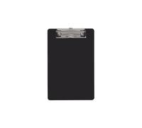 MAUL Porte-bloc A5 noir Maintien fiable bureau mobile | noir élégant, format A5 portrait, clip acier sûr, jusqu’à 80 feuilles, œillet de suspension, surface lisse