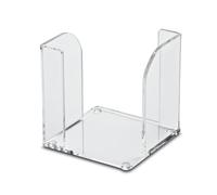 MAUL porte - bloc cube 9 x 9 cm acrylique livré sans bloc cube 1954005 | Accès rapide par le haut, maintien stable sur le bureau, espace pour les grands réserves de notes, épaisseur du matériau de