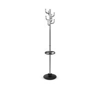 MAUL porte manteau MAULpolaris 36,5x36,5x177cm | Porte manteau sur pieds avec 8 crochets | Meuble entree pour bureau, zone d'accueil | Vestiaire d'entrée stable en acier | Chrome