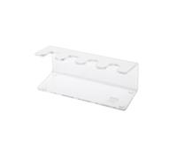 MAUL Porte Tampon en Acrylique 15, 5 x 6, 4 x 7 cm, Organiseur Bureau pour 4 Tampons, Rangement Bureau pour le Bureau et l'Étagère, avec Patins Antiglisse Transparents, Transparent