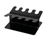 MAUL porte tampon en métal 15,6x12x6,5 cm | Organiseur bureau pour 8 tampons | Porte-tampon élégant en version droite | Rangement bureau pour le bureau et l'étagère | Noir