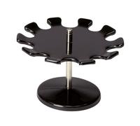 MAUL porte tampon ronds 14x10x14 cm | Organiseur bureau pour 10 tampons | Plateau rotatif avec socle Ø 8,5 cm | Porte tampon en métal | Rangement bureau pour le bureau et l'étagère | Noir