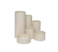 MAUL pot a crayon MAULtubo Recycling | Ø15x12,5 cm | Pot a crayon bureau en plastique recy vec 6 carquois | Organiseur de bureau pour crayons, pinceaux et ciseaux | Rangement bureau | Blanc