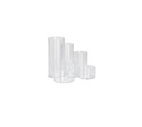 MAUL Pot à crayons MAULtubo transparent 6 compartiments bureau | rangement clair et ordonné, accès rapide aux stylos, base stable sur table, aspect cristallin facile à assortir