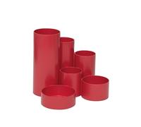 MAUL Organiseur de bureau MAULtubo Recycling 4115625 Ø15×12,5 cm 6 compartiments Rouge