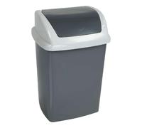 MAUL Poubelle 10 L MAULswing gris foncé couvercle basculant bureau
