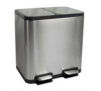 MAUL Poubelle à Pédale MAULcycle 40 l acier inoxydable 37.6 x 47 x 49 cm argenté