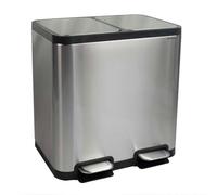 MAUL Poubelle à pédale MAULcycle argent noir 40 l cuisine bureau