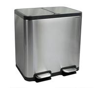 Poubelle à pédale MAUL MAULcycle 40 l en acier inoxydable 37,6 x 47 x 49 cm argent