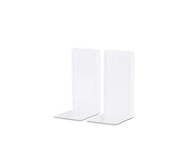 MAUL serre-archives en métal (2 pièces) 14x12x24cm | Serre-livre, organisateur, décoration pour l'étagère, le bureau et la maison | Métal stable et robuste au design élégant | Blanc