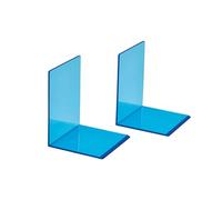 MAUL Serre-livres 3513631 – Acrylique bleu fluorescent, hauteur 130 mm, 2 pièces