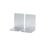 MAUL Serre-Livre en Aluminium (2 Pièces) 12 x 12 x 17, 5 cm, Organisateur, Décoration pour l'Étagère, le Bureau et la Maison, Aluminium Stable au design Élégant, Protège les Meubles, Argenté