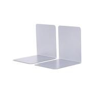 MAUL Serre-Livre en Métal (2 Pièces) 14 x 12 x 14 cm, Organisateur, Décoration pour le Livre, l'Étagère, le Bureau et la Maison, Métal Élégant dans un design Stylé, Protège les Meubles, Argenté
