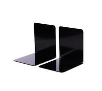 MAUL Serre-Livre en Métal (2 Pièces) 14 x 12 x 14 cm, Organisateur, Décoration pour Le Livre, l'Étagère, Le Bureau et la Maison, Métal Magnétique au Design Élégant, Protège Les Meubles, Noir