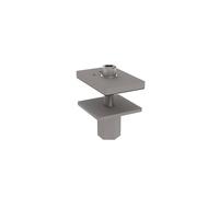 MAUL Support encastrable MAULjaval/MAULjuvis argent fixation de lampe | installation nette, gain de place sur le bureau, acier robuste, maintien fiable, outil fourni