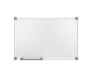 MAUL Tableau Blanc 2000 MAULpro 60 x 90 cm, Tableau Blanc Magnétique en Aluminium avec Plumier pour Marqueurs pour Tableaux Blancs, surface Résistante aux Rayures, Paysage ou Portrait, Gris