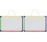 MAUL tableau blanc MAULfun 24x35cm | Tableau magnétique à accrocher pour le bureau et le home office | Tableau portable pour écrire, peindre, dessiner | Inscriptible des deux côtés | Multicolore