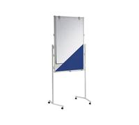 MAUL Tableau d'Affichage en Feutre avec Roulettes Bleu/Blanc 120 x 75 cm