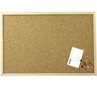 MAUL Tableau d'Affichage Liège avec Cadre en Bois, 80 x 120 cm, Tableau en Liège avec Épingles et Accessoires de Montage, Format Paysage ou Portrait