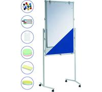 MAUL Tableau d'animation MAULpro 120 x 75 cm mobile réglable en hauteur bleu blanc