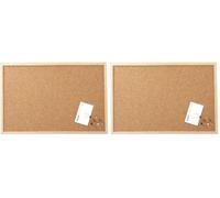 MAUL Tableau liège cadre bois 30 x 40 cm Bois (Lot de 2)