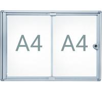 MAUL Vitrine d'affichage MAULextraslim format horizontal 2 x A4 aluminium 3.1 x 49 x 35.1 cm argenté