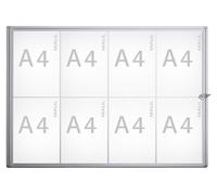 MAUL Vitrine d'affichage MAULextraslim format paysage 8 x A4 Aluminium 3.1 x 93 x 65.1 cm argenté