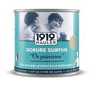 MAULER Peinture Or Multisupports Int/Extérieur - Dorure Surfine 0,5L | Véritable pigment métallique longue tenue - Multisupport : bois, métal, pvc, pierre tombale - Manufacture Mauler depuis 1919