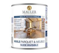 Mauler Pro - Huile Parquet & Meuble - La Nude Ultra Mat Incolore 1L | Sans essuyage ni lustrage - Aspect bois brut invisible - Qualité Professionnelle depuis 1919