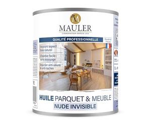 Mauler Pro - Huile Parquet & Meuble - La Nude Ultra Mat Incolore 1L | Sans essuyage ni lustrage - Aspect bois brut invisible - Qualité Professionnelle depuis 1919