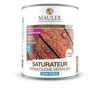 MAULER - Saturateur Bois Monocouche Dépérlant - 1L - Chêne clair - Assure une Protection Contre l'Usure du Bois dû aux Evénements Météorologique