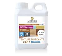 MAULER - Teinture Mordante 2 en 1 - Noyer Clair - 1L - Teinte les Parquets Avant Vitrification - S'utilise sur les Meubles, Jouets, Mobiliers