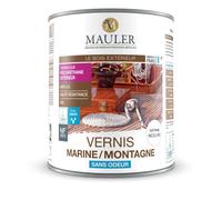 Mauler - Vernis Montagne Marin Incolore Satiné - Vernis Bois Exterieur - 1L - Bois Extérieur ou Intérieur - Haute Résistance et Sans Audeur