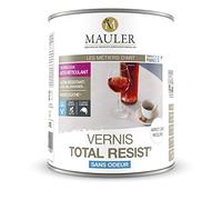 MAULER - Vernis Total Resist bois & surface peinte - Produit Anti-Rayure, Anti-Tache. Ecolabel, PV Contact Alimentaire (2,5L, Cire Incolore)