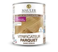 MAULER - Vitrificateur parquet & escalier incolore satiné aspect cire 1L - protection taches, rayures, usure longue durée, ecolabel et dépolluant l'air