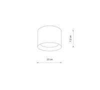 MAUN NOIR PLAFONNIER TUBE NT 1X GX53/ 12W IP54 10482