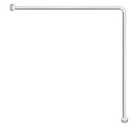 Maurer Tringle de rideau de douche 4042200 Aluminium 80 x 80 cm Blanc