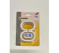 MAURER Anneaux Plastique Rideau de Douche Blanches Pcs. 12 Lot Code FI90212