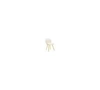 Mauro Ferretti – Chaise Space – métal doré et tissu – Lot de 2 crème et doré