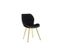 Mauro Ferretti - Chaise en métal doré et tissu Space (Lot de 2) noir et doré