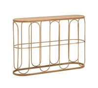 Mauro ferretti Console métal et rotin - Beige
