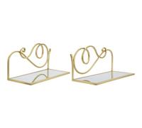 Mauro Ferretti Coppia Etagères murales métal (Lot de 2)