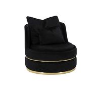 Mauro Ferretti - Fauteuil Paris Space - rond en tissu 84 x 72 cm - Noir/Or