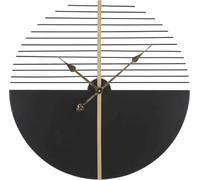 Horloge murale Mauro Ferretti Glam Stick noir et or, 60 x 4,5 cm
