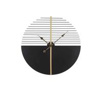 Mauro Ferretti Horloge murale Glam Stick métal 60 x 4,5 cm noir et or