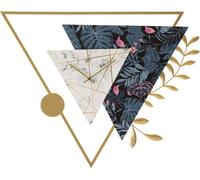 Mauro Ferretti horloge murale triangle 75x4,5x59 cm multicolore