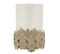 Mauro Ferretti Italian Design Bougeoir Dune C/Verre cm Ø 12 x 16 Crème
