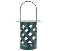 Mauro Ferretti Italian Design Lanterne en métal et Verre, Bleu Sarcelle, 43 x 23 x 23 cm