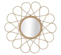 Mauro Ferretti Italian Design Miroir Mural Almeria 65,5 x 3 cm rotin Marron