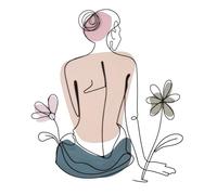 Mauro Ferretti Italian Design Panneau Mural Lady W/Flower 80 x 1,3 x 90 cm
